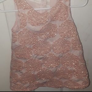 Luxe Coral and Gold Girls Dress